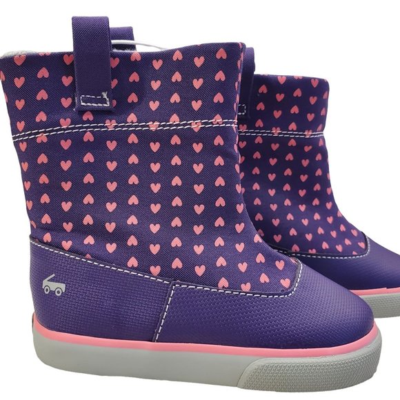 See Kai Run Shoes See Kai Run Boots Purple Toddler Boots With Hearts See Kai Run Ripley